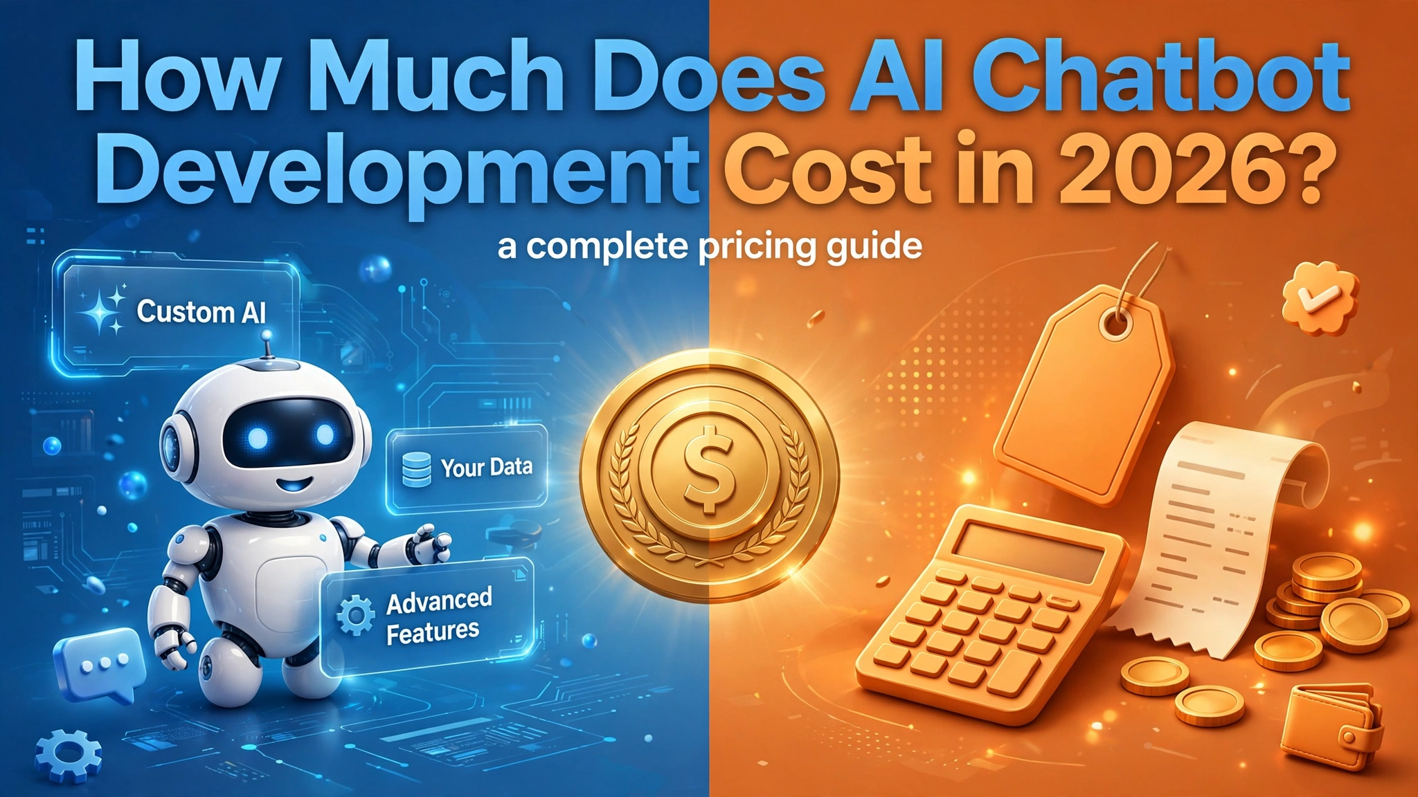 Illustrated cover: a robot assistant with pricing panels on a blue background, a price tag, calculator and coins on an orange background